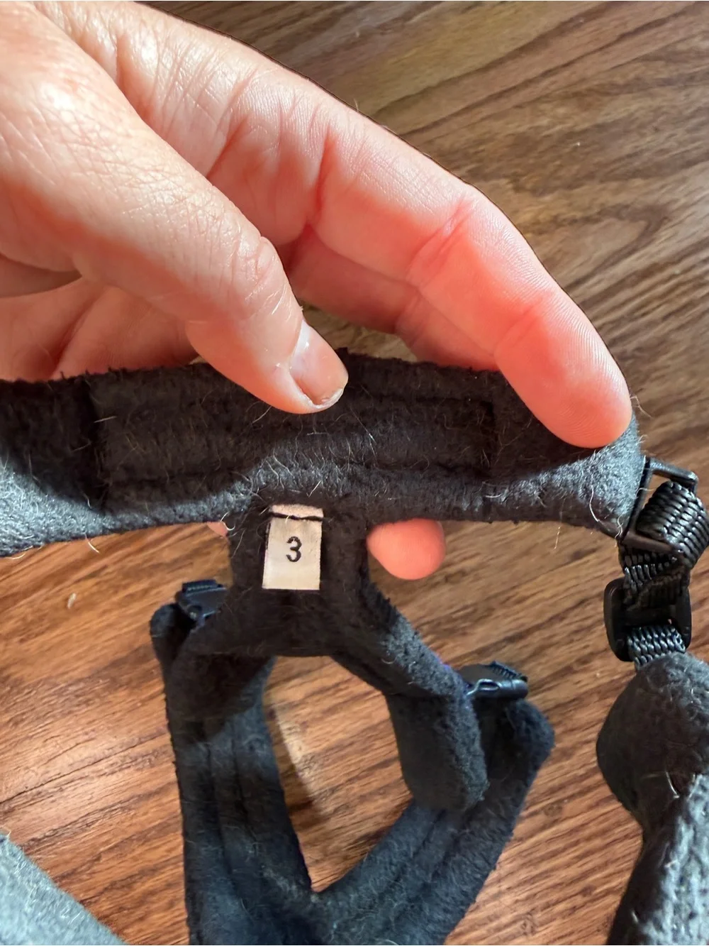 Perfect Fit Rainbow Padded Dog Harness - Black with Rainbow Stripe